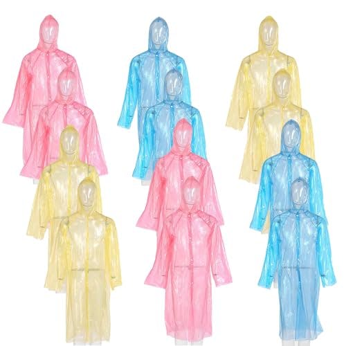 Disposable Rain Ponchos 12-Pack