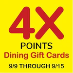 Get 4x POINTS