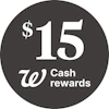 Earn $15 W Cash rewards on $45+ spent on select P&G items*
