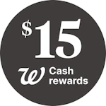 Earn $15 W Cash rewards each time you spend $45+ on select P&G items*