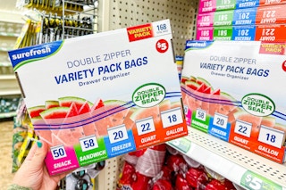 variety pack of food storage bags