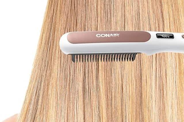 Conair Ceramic Straightening Brush, Just $15 on Amazon for Prime Day card image