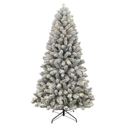 Pre-Lit Snow-Flocked Pine Tree