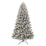 Pre-Lit Snow-Flocked Pine Tree