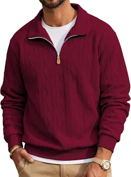 Mens Quarter Zip Pullover