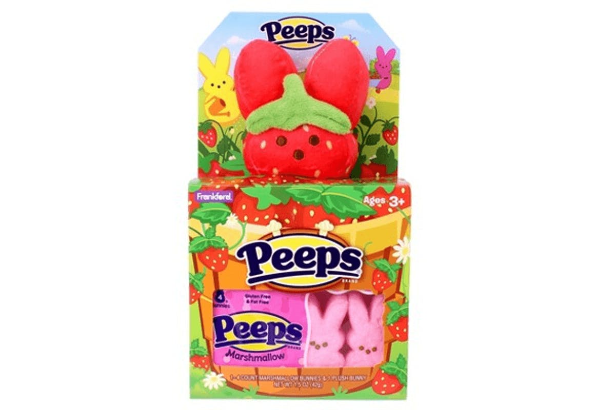 Peeps Strawberry Plush Candy Gift Set