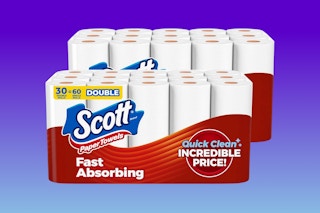 Scott paper towels on blue KCL template