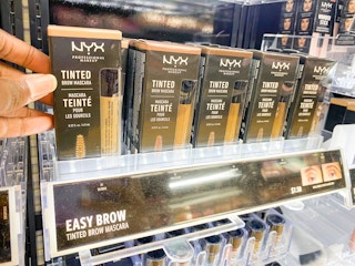 NYX tinted brow mascara display