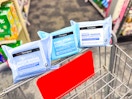 neutrogena makeup wipes in a shopping cart