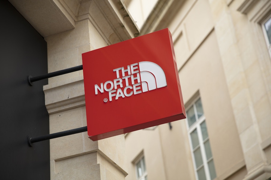 north face store sign 