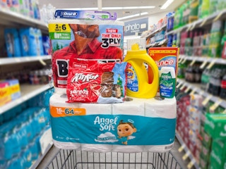 kitkat angel soft brawny crest oral-b tide bounce items in walgreens cart