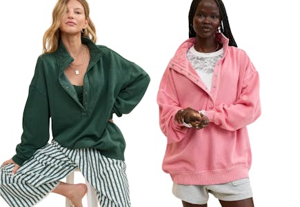 Aerie Women’s Snap Sweatshirt