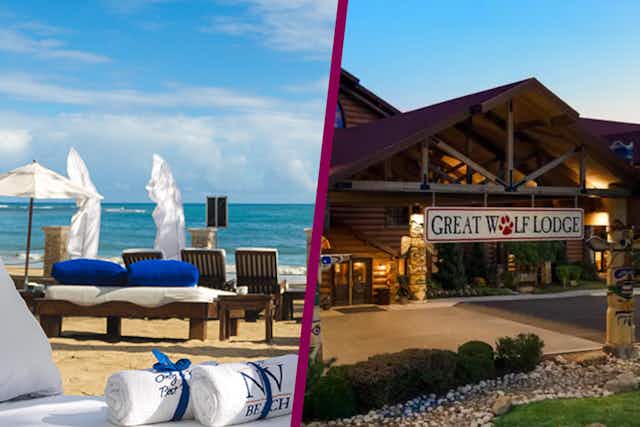 Incredible Getaways at Groupon: $80 Beach Vacations, $88 Great Wolf Lodge card image