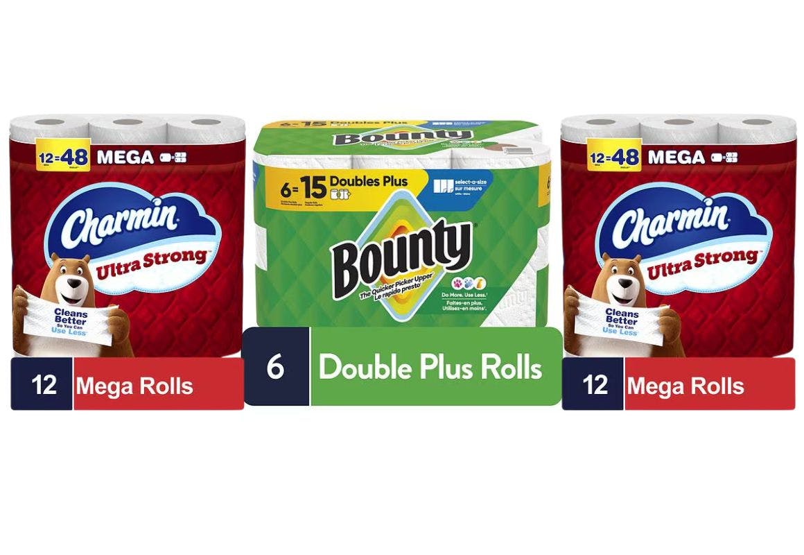 2 Charmin + 1 Bounty