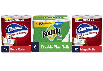 2 Charmin + 1 Bounty