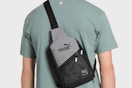 a person wearing a slingbag