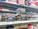 Area shot of Rubbermaid section in Walmart store