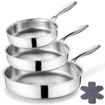 Stainless Steel Frying Pan Set
