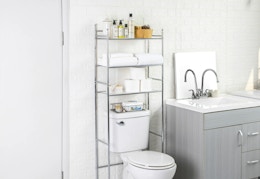 metal storage rack for above the toilet