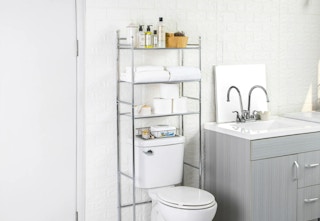 metal storage rack for above the toilet