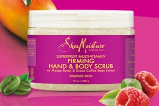 a pink jar of body scrub