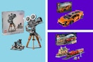 Lego sets in a collage 