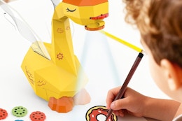 a drawing projector being used