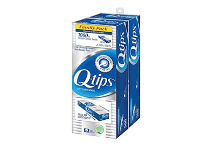 Q-tips Cotton Swabs Family Pack