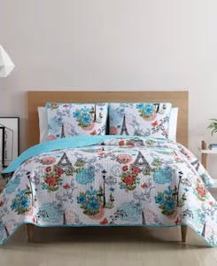 Microfiber King Quilt Set