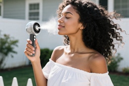 $60 Misting Portable Handheld Turbo Fan, Now Only $28.99 on Amazon card image