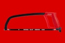 a red hand saw on a red background