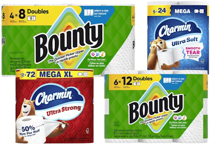 2 Bounty + 2 Charmin