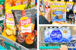 lays chips lunchables bottled water collage