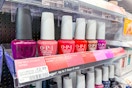 opi nail polish on a shelf