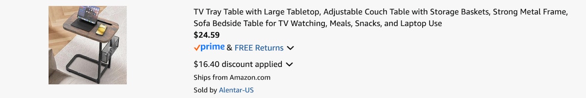 amazon Adjustable TV Tray Table 2025 2