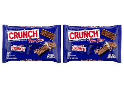2 Nestle Crunch Fun Size Bar Bags