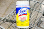lysol wipes in shopping cart