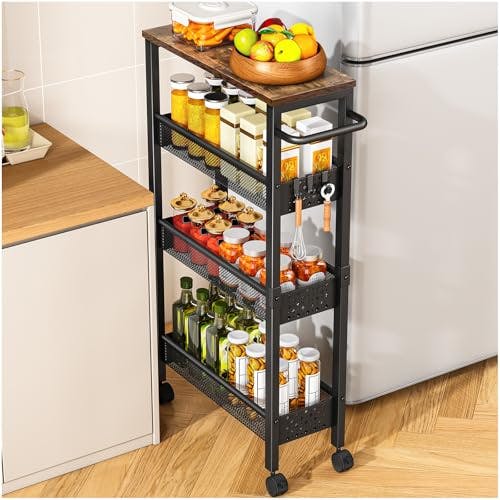 4-Tier Slim Storage Cart
