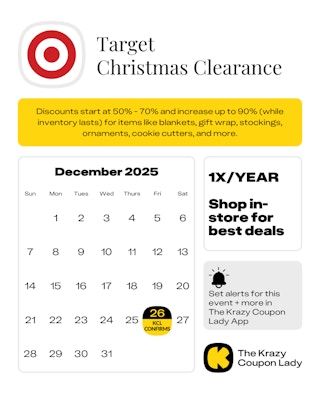 Target Christmas Clearance start date in December 2025