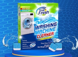 a box of washing machine tablets