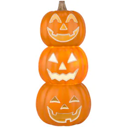 Lighted Stacked Jack-O-Lanterns