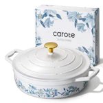 CAROTE Enameled Cast Iron Braiser Pan