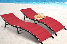 This 2-Piece Costway Patio Lounger Chair Set Is Just $84.99 (Reg. $400) card image