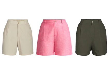 Time and Tru Women's Linen Shorts
