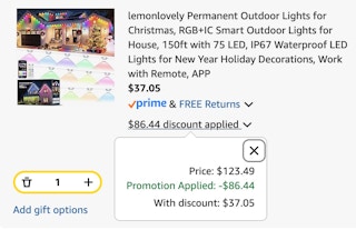 xmas lights 150 cart