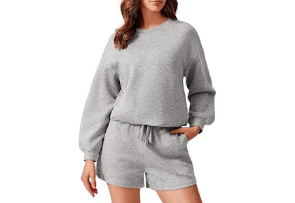 Sweatshirt and Shorts Set