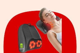 Heated Neck and Back Massager, Now $19.99 on Amazon card image