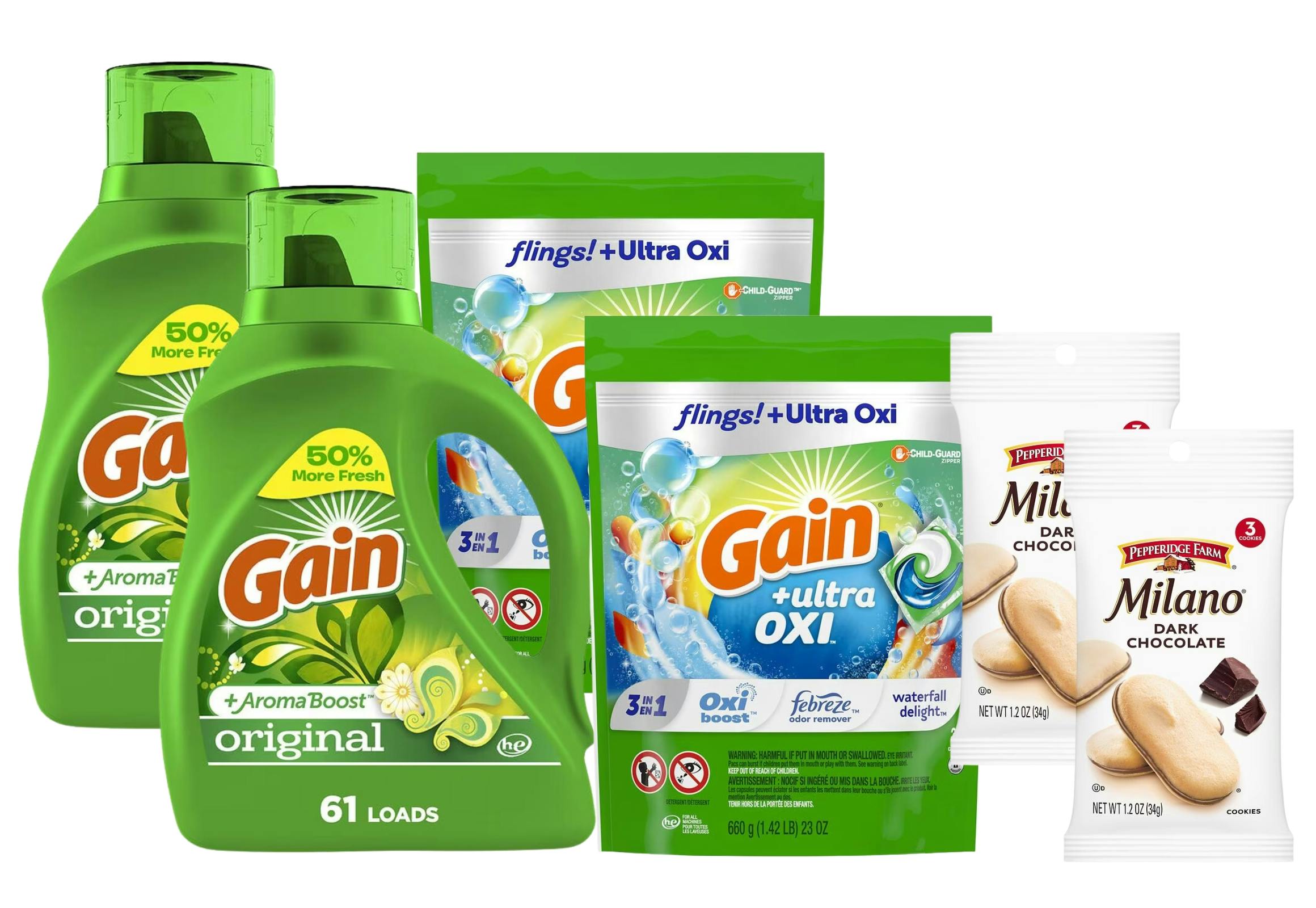 4 Gain Products + 2 Filler Items