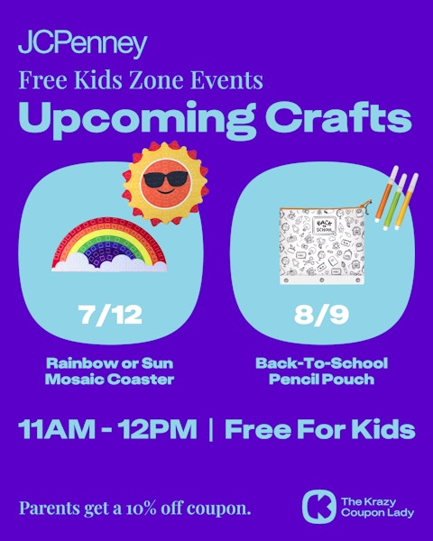 JCPenney Free kids crafts 2025