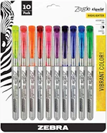 Zebra Liquid Zazzle Highlighter 10-Pack